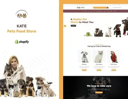 Kate – Dog & Pets Food Store Shopify Theme