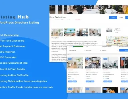 ListingHub – WordPress Business Directory Listing