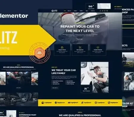 Glitz – Car Painting & Restoration Elementor Template Kit