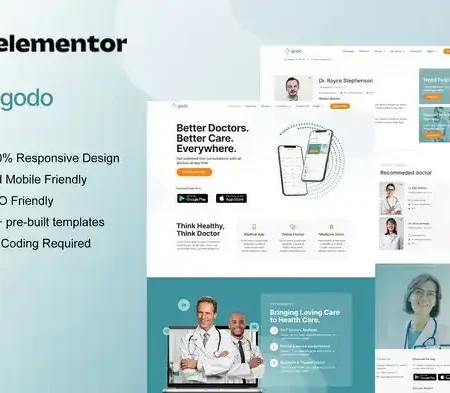 Godo – Doctor & Medical Saas Elementor Template Kit