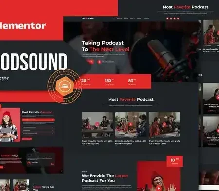 Goodsound – Podcaster Elementor Template Kit