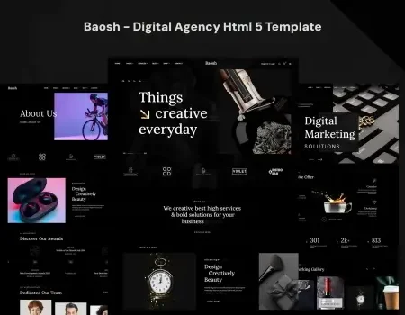 Baosh – Digital Agency HTML Template