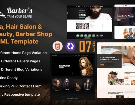 Barber – Html Template for Barbers and Hair Salon