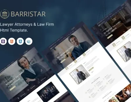 Barristar – Lawyer Attorneys and Law HTML Template