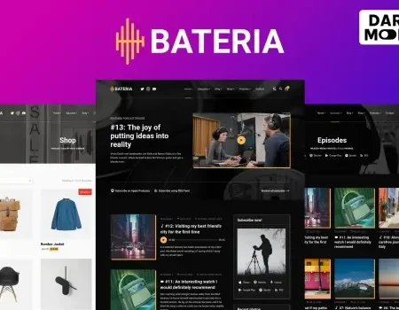 Bateria – Podcast HTML Site Template