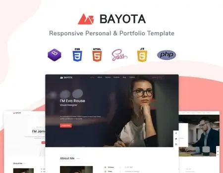 Bayota – Responsive Personal & Portfolio Template