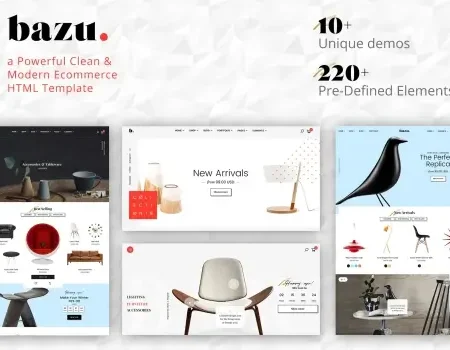 Bazu – Modern and Clean eCommerce HTML Template
