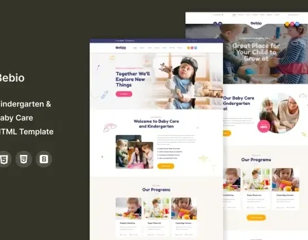 Bebio – Kindergarten & Baby Care HTML Template