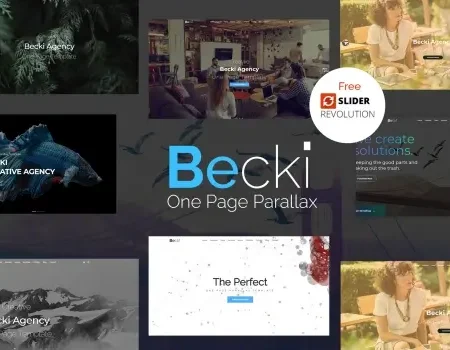 Becki – Creative Parallax One Page HTML Template