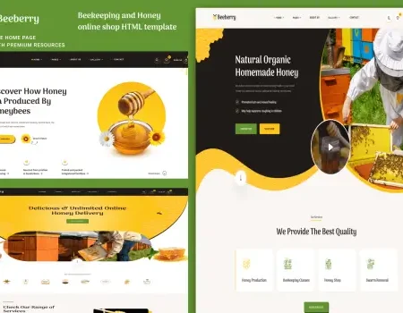 BeeBerry – Beekeeping and honey shop HTML template