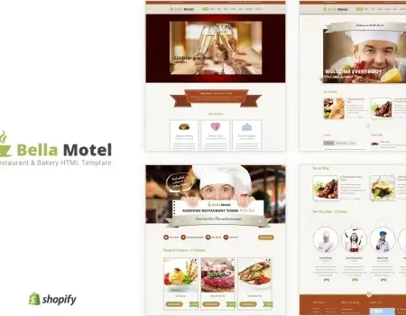 Bella Motel – Restaurant & Bakery Responsive HTML