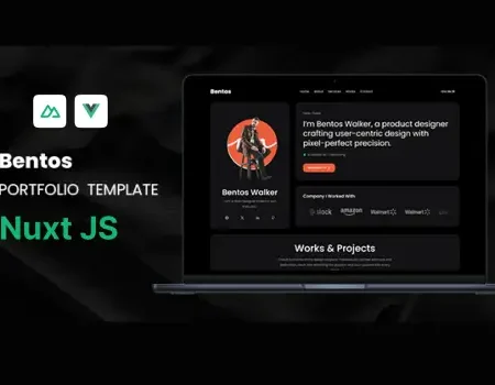 Bentos – Personal Portfolio Nuxt js Template