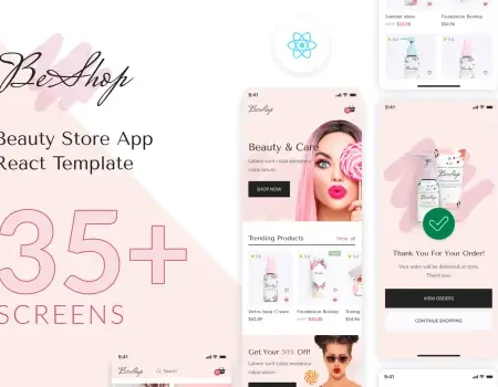 BeShop – Beauty Store & eCommerce React Mobile App