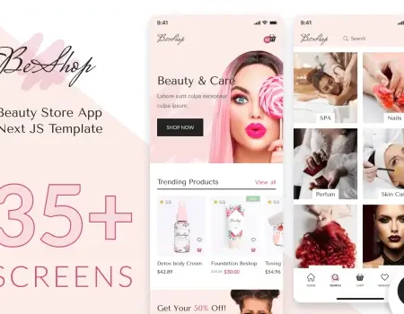 BeShop – Beauty Store Next JS App | PWA