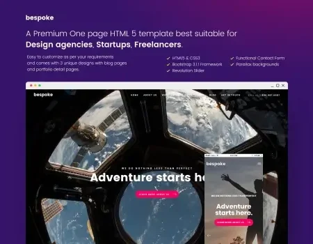 Bespoke One Page Creative HTML Template