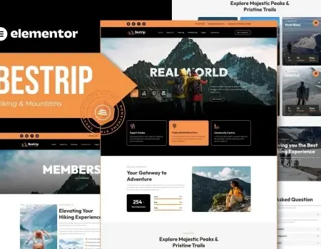 Bestrip – Hiking & Mountain Elementor Template Kit
