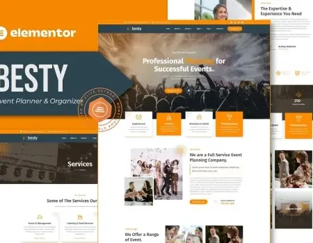 Besty – Event Planner & Organizer Elementor Template Kit