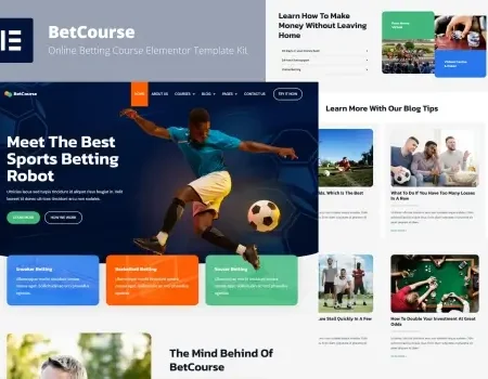 BetCourse – Sports Betting and Prediction Course Elementor Template Kit