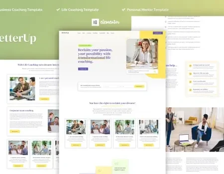BetterUp – Business Coaching & Mentor Elementor Pro Template Kit