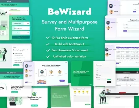 BeWizard – Survey Poll Quiz Multistep Form Template
