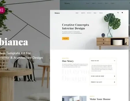 Bianca – Architecture Agency & Interior Design Elementor Template Kit