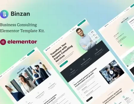 Binzan – Consulting Business Elementor Template Kit