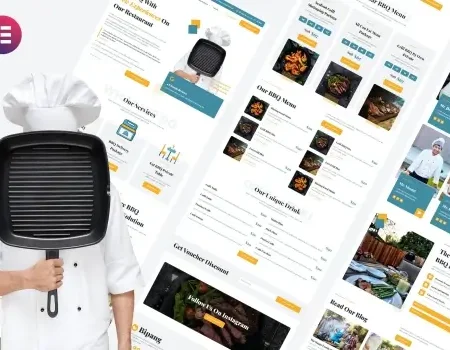 Bipang – BBQ & Grill Restaurant Elementor Template Kit