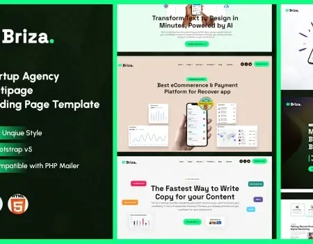 Birza – Startup Agency HTML Multipage Landing Page