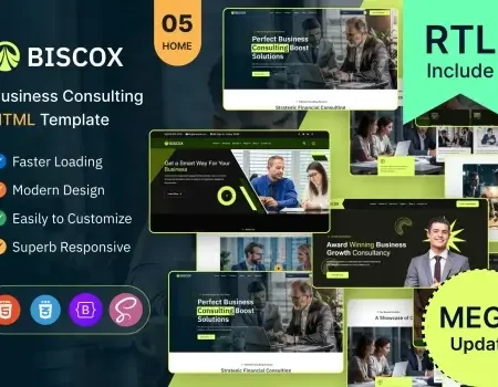 Biscox – Consulting Business HTML Template