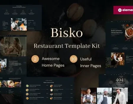 Bisko – Restaurant & Cafe Elementor Template Kit