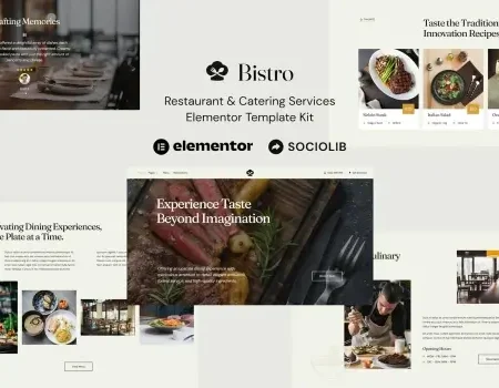 Bistro – Restaurant & Catering Services Elementor Template Kit