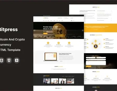 Bitpress – Bitcoin HTML Template
