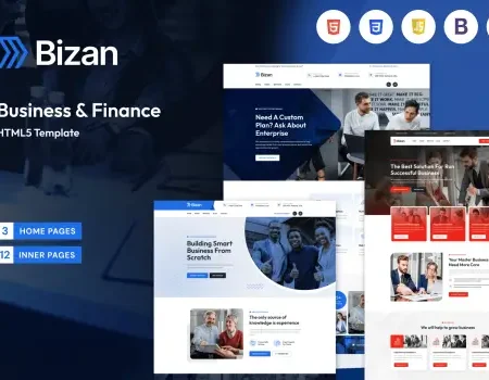 Bizan – Business & Finance HTML5 Template