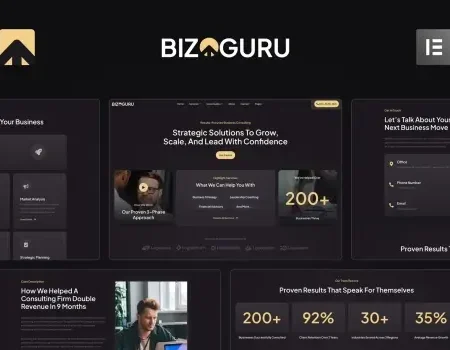 BizGuru – Business Consulting Elementor Template Kit