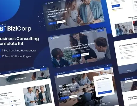 BiziCorp – Business Consulting Elementor Template Kit