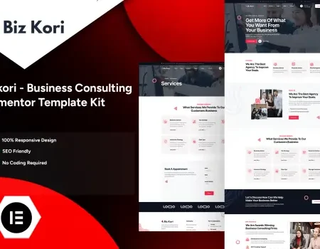Bizkori – Business Consulting Elementor Template Kit