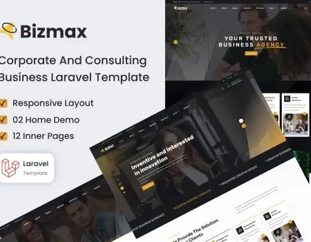 Bizmax – Laravel Business Consulting Template