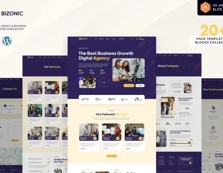 Bizonic – Digital Agency & Business Elementor Template Kit