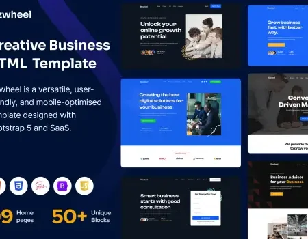 Bizwheel – Multipurpose Business HTML Template