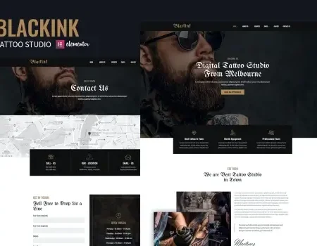 Blackink – Tattoo Studio Elementor Template Kit