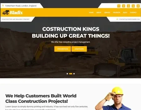 Bladix – Construction and Building HTML Template