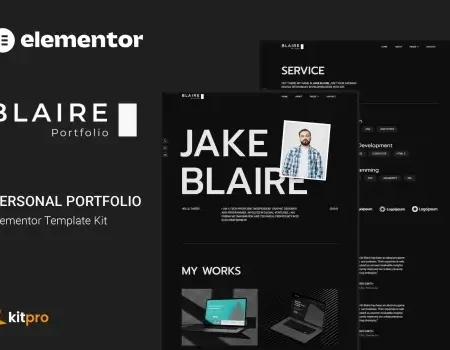 Blaire – Personal Portfolio Elementor Template Kit