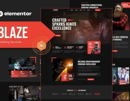 Blaze – Welding Services Elementor Template Kit