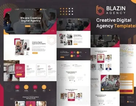 Blazin – Creative Digital Agency Elementor Template Kit
