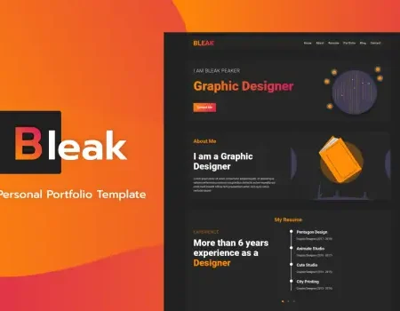 Bleak – Personal Portfolio Template