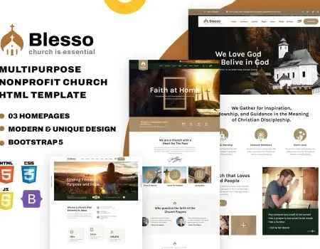 Blesso | Multipurpose Nonprofit Church HTML