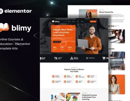 Blimy – Online Courses & Education Elementor Template Kits