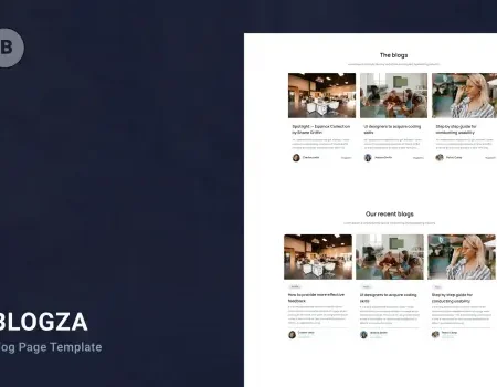 Blog Page Tailwind CSS 3 HTML Template – Blogza