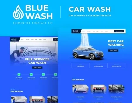 Bluewash – Car Washing & Cleaning Services Template Kit