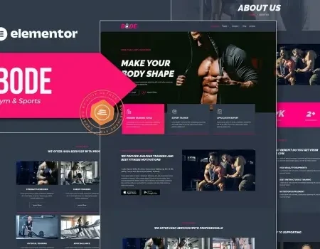 Bode – Gym & Sports Elementor Template Kit